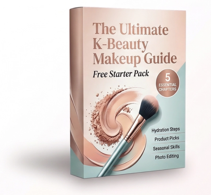 The Ultimate K-Beauty Makeup Guide — Free Starter Pack, 3D book mockup